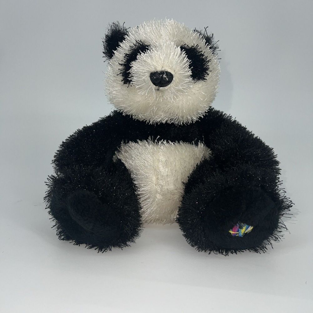 Ganz Panda Bear Webkinz Black White No Code Stuffed‎ Animal Plush Toy 7"